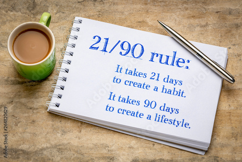 Fotomural develop habit and lifestyle 21-90 rule