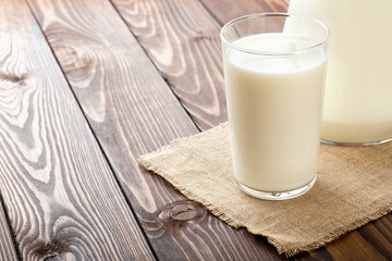 Sticker - milk in glass on table