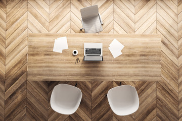 Wooden office desk top