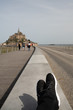 Eine kleine Pause also Füße hochlegen und Le Mont-Saint-Michel bewundern.