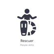 rescuer outline icon. isolated line vector illustration from people skills collection. editable thin stroke rescuer icon on white background