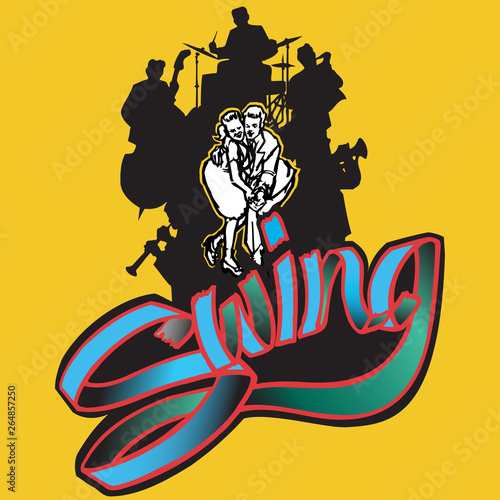 Obrazy Swing  swingowa-sylwetka-i-tancerze