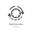© zaurrahimov - real time data outline icon. isolated line vector illustration from general collection. editable thin stroke real time data icon on white background
