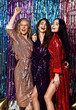 © FAB.1 - Crazy party time of three beautiful stylish women in elegant outfit celebrating new year, birthday , having fun, dancing