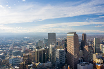 Wall Mural - Aerial photos of Denver CO USA