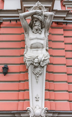 Wall Mural - Beautiful facades decorated with statues on Nevsky Prospect in Saint Petersburg Russia