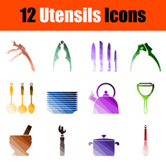 Sticker - Utensils Icon Set