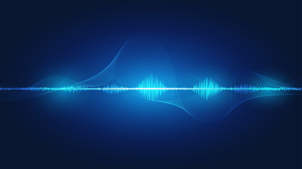 line soundwave abstract background