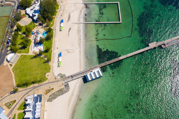 Wall Mural - Busselton Jetty, Western Australia is the second longest wooden jetty in the world at 1841 meters long.