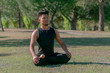 © alvaroatalaya - latin man doing yoga in the park