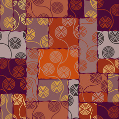 Fototapete - Curly waves pattern in Art Nouveau style.