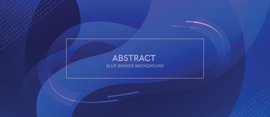 Wall Mural - abstract banner with a gradient shapes and blur