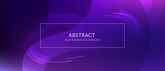 Wall Mural - abstract banner with a gradient shapes and blur