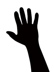 Poster - a hand silhouette vector