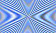 Hypnotic lines in circle blue and white stripes.