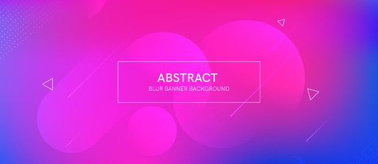 Wall Mural - abstract futurictic banner with a gradient shapes and blur