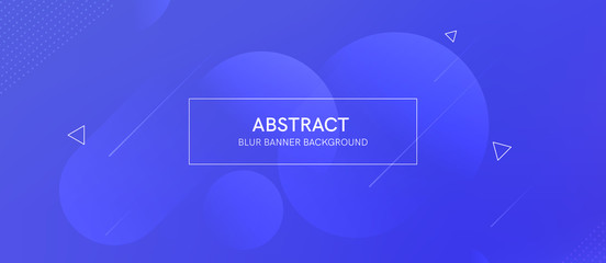 Wall Mural - abstract futurictic banner with a gradient shapes and blur