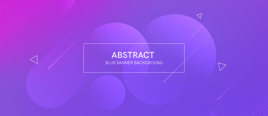 Wall Mural - abstract futurictic banner with a gradient shapes and blur