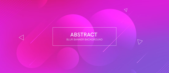 Wall Mural - abstract futurictic banner with a gradient shapes and blur