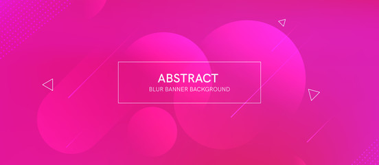 Wall Mural - abstract futurictic banner with a gradient shapes and blur