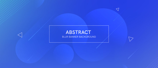 Wall Mural - abstract futurictic banner with a gradient shapes and blur