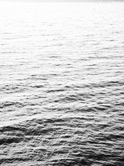 Abstract sea water in evening in black and white