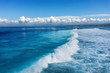 Waves and azure water as a background. View from high rock at the ocean surface. Natural summer seascape. Water background. Indonesia - photo
