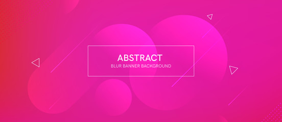Wall Mural - abstract futurictic banner with a gradient shapes and blur