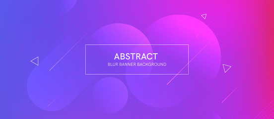 Wall Mural - abstract futurictic banner with a gradient shapes and blur
