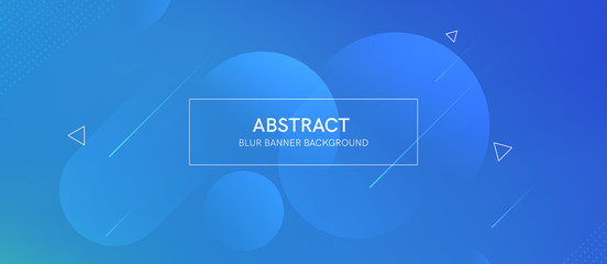 Wall Mural - abstract futurictic banner with a gradient shapes and blur