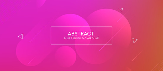 Wall Mural - abstract futurictic banner with a gradient shapes and blur