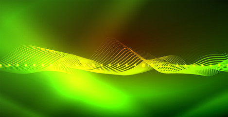 Neon wave background