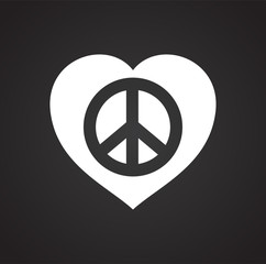 Peace icon on background for graphic and web design. Simple vector sign. Internet concept symbol for website button or mobile app.