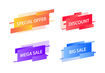 Wall Mural - sale tags collection. special offer, big sale, discount, best price, mega sale banner set. shop or o