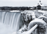 Fototapeta Sport - Niagara Falls frozen at winter in Canada