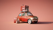 © FrankBoston - Retro car on a trip red