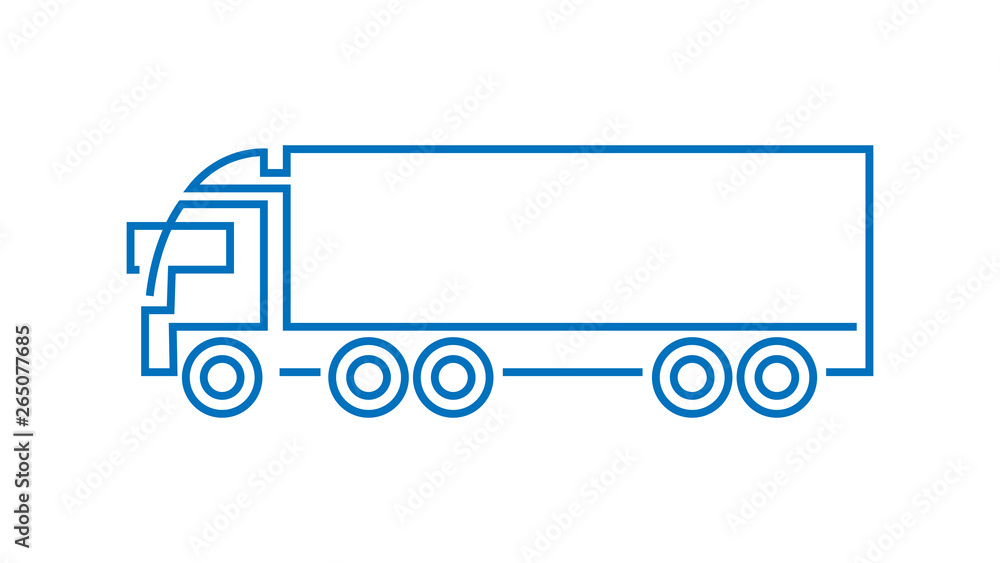 Ciężarówka logo wektor - obrazy, fototapety, plakaty 