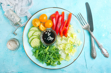 Canvas Print - vegetables for salad