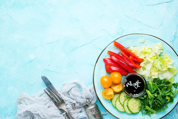 Canvas Print - vegetables for salad