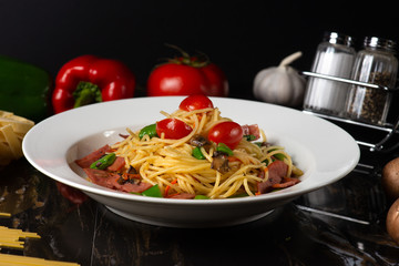 Sticker - beef spaghetti aglio olio