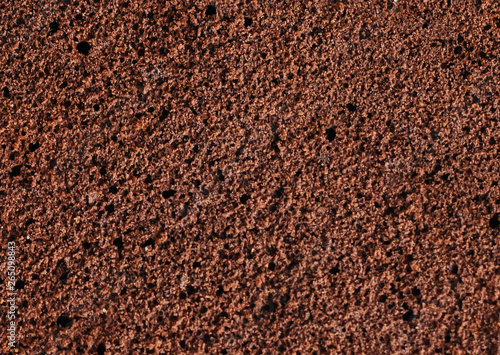 Cuadros en Lienzo Sponge cake of chocolate close up macro