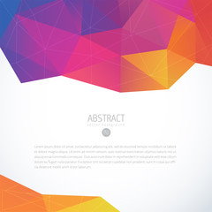 Color triangle background banner brochure template