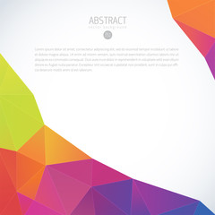 Wall Mural - color triangle background banner brochure template