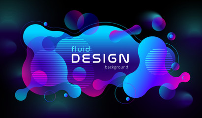 Wall Mural - Colorful geometric background design. Fluid shapes composition with trendy gradients. Eps10 vector.