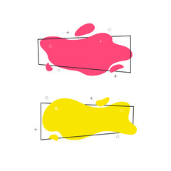Wall Mural - liquid shapes banners for promo.