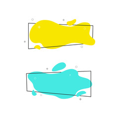 Wall Mural - liquid shapes sale banners.