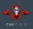 You are what you eat - Cancer disease concept – Aluminium can metamorphosis into cancer idea - cancer awareness symbol