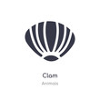 clam icon. isolated clam icon vector illustration from animals collection. editable sing symbol can be use for web site and mobile app