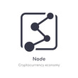 node icon. isolated node icon vector illustration from cryptocurrency economy collection. editable sing symbol can be use for web site and mobile app