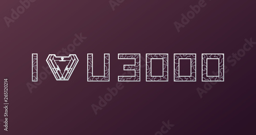I Love You 3000 Times Tribute Text Thank You Heart Reactor Sign Symbol Logotype Icon I Am Ironman Superhero Logo Red Space Background With Meteoroids Avengers Endgame Tribute Buy This Stock